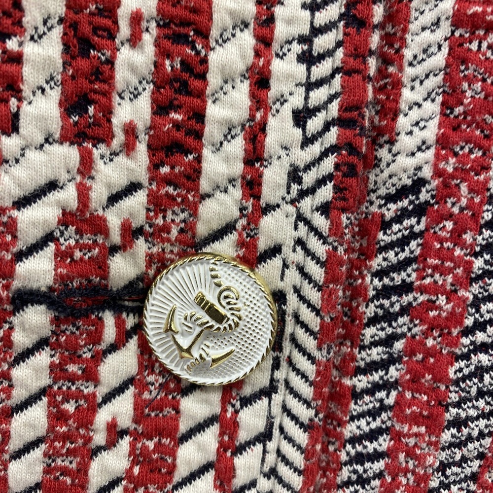 Cabi Womens Small Patchwork Blazer Red White Blue… - image 3